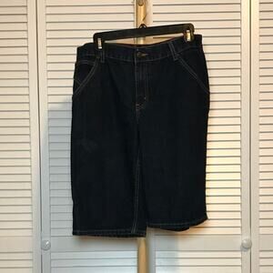 Levi Strauss & Co Dark Blue Wash Denim Shorts Boys 20 Reg